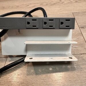 Haworth Power Strip Surge‎ Protector 3 Outlet Desk Mountable White Solutions